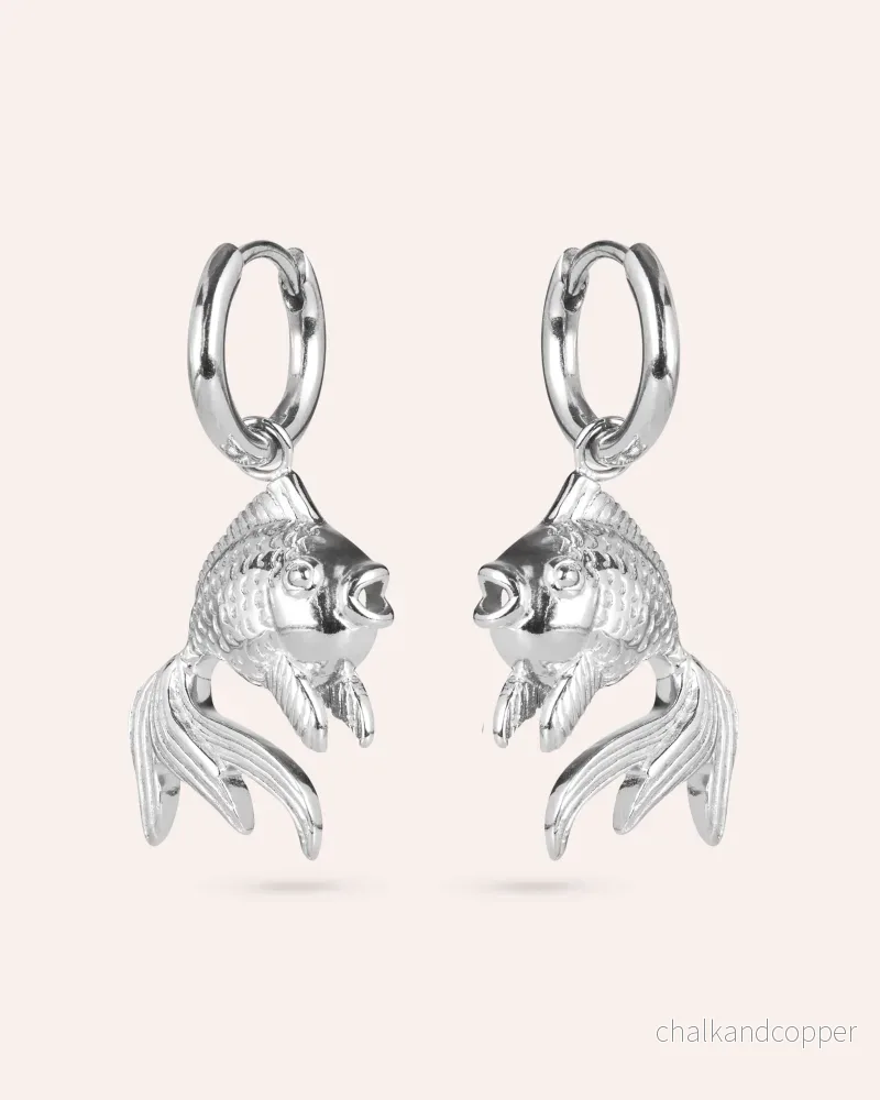 Ocean Muse Goldfish – Silverörhängen