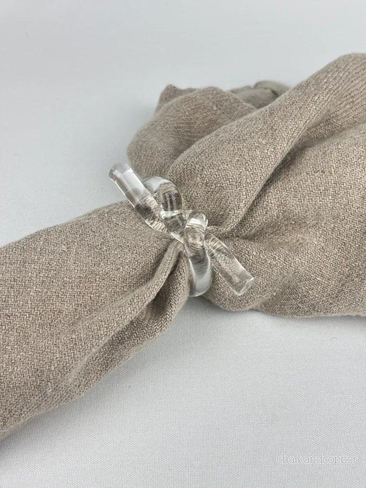 Servettring glas knut