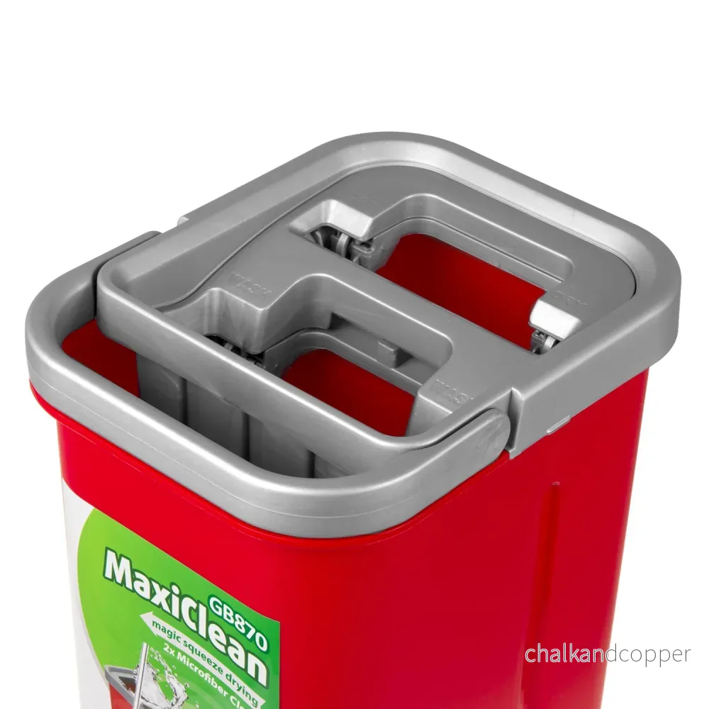Green Blue GB870 MaxiClean Platt Moppset Med 2 i 1 Rengöringshink 5,7L Moppset Golvtorkare Mopp Rengöringssystem Renare 360° Roterande Mopphuvud - Bild 3