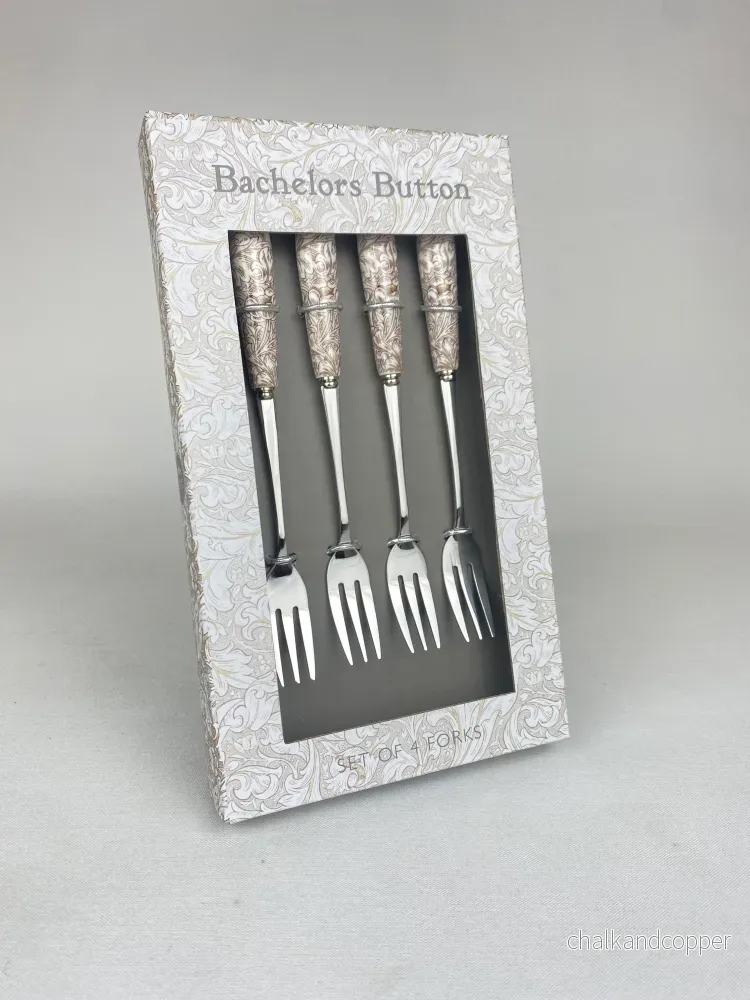 Dessertgaffel set om 4 – William Morris Batchelors Button
