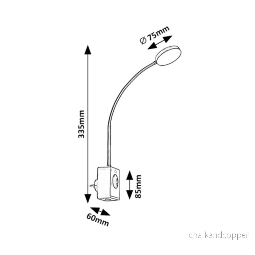 Rabalux Tivro vägglampa, LED 4 W, svart, IP20, 3 färgtemperaturer: 3000, 4000, 6000, 71284 - Bild 3