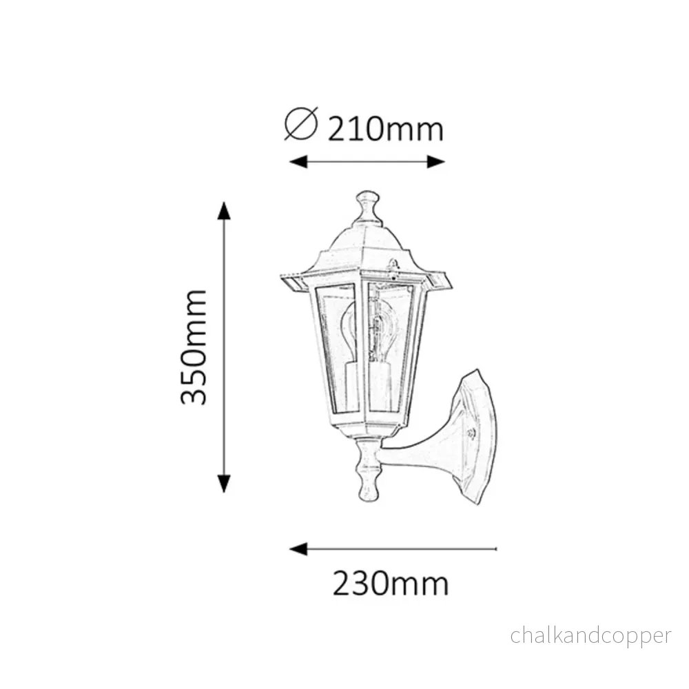 Rabalux vägglampa, utomhus, IP43, E27, max 60 W, vit, Velence, 2 st - Bild 2
