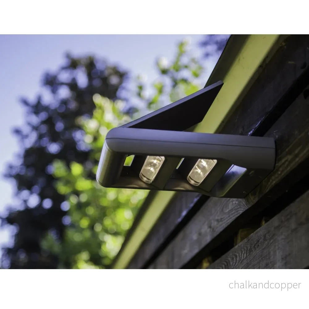 GreenBlue GB131 LED 12W solcellsdriven vägglampa - två oberoende ljusriktningar - Bild 2