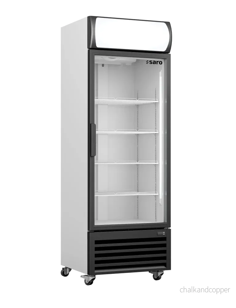 SARO Kylskåp med 1 glasdörr + tak modell GTK 370