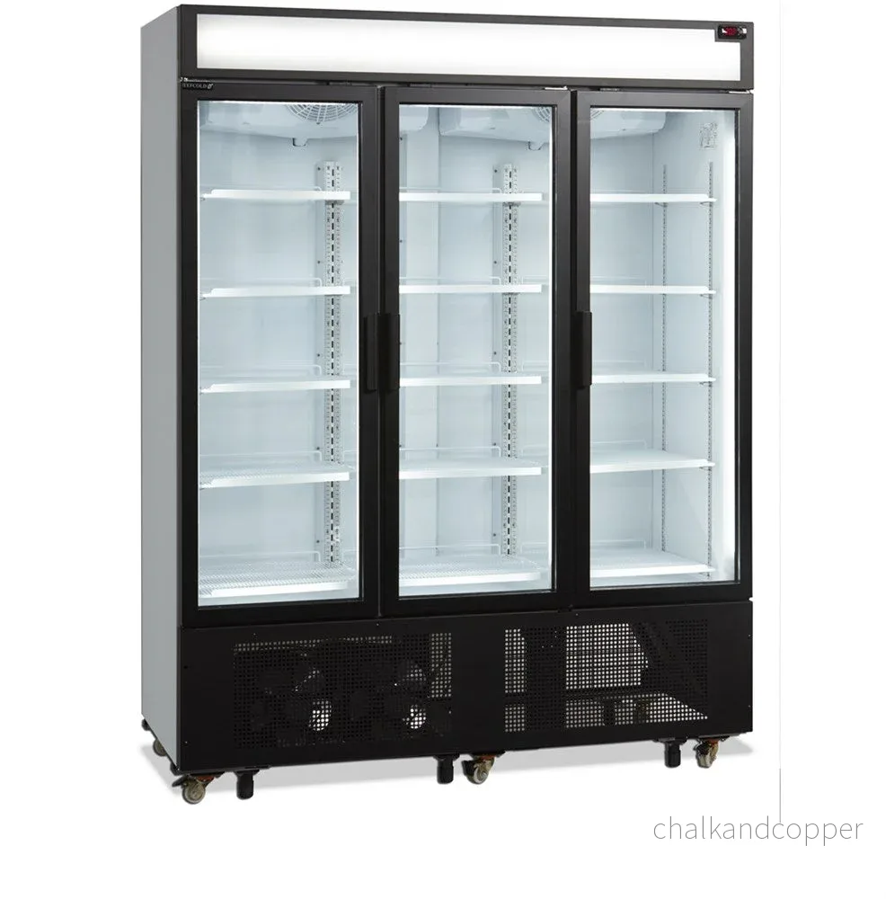 Displaykyl - 3-dörrars med ljus topp - 1315 liter - FSC1600H