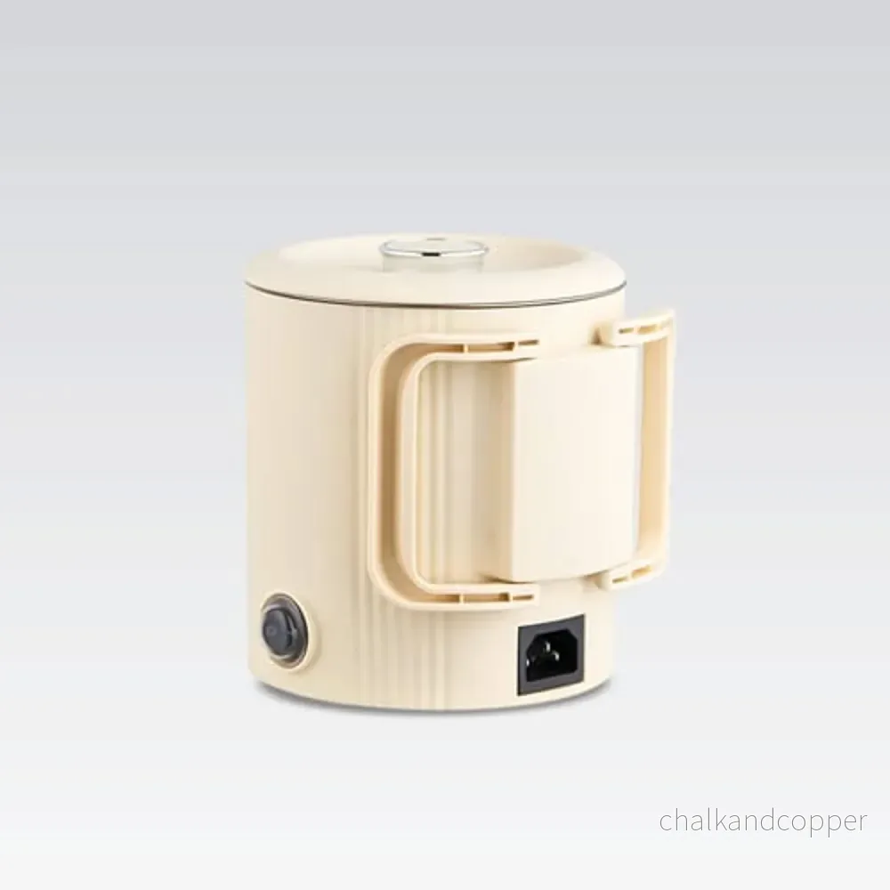Maestro elektrisk vattenkokare/resekanna, 2-i-1, volym 0,8 l, effekt 600 W, fällbart handtag, spänningsomkopplare 110 V/230 V, färg: beige, MR-009-BEIGE - Bild 3