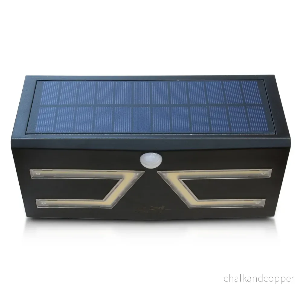 AB LED GV50-CLB Solcellslampa Solar LED Panel Rörelsesensor Vägglampa Lampa IP65 Justerbar Ljusstyrka ABS