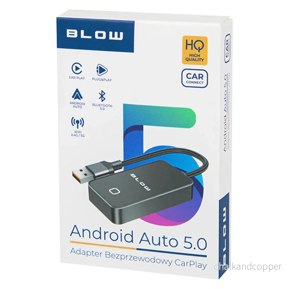 Universell CarPlay-/Android Auto-adapter från Blow, Bluetooth 5.0, effektförbrukning 0,75 W, Plug & Play, 78-429 - Bild 3