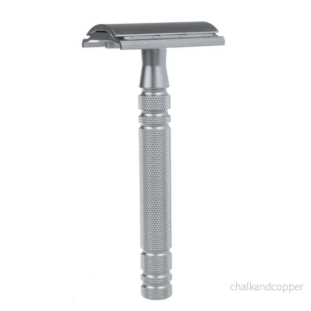 Feather All Stainless Razor Double Edge Rakapparat AS-D2 Japansk Kvalitet Professional - Bild 3