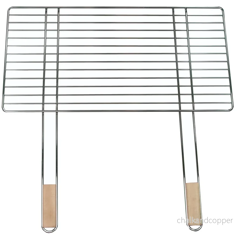 Master Grill & Party Grill, förkromat stål, trähandtag, 58x30cm, MG253