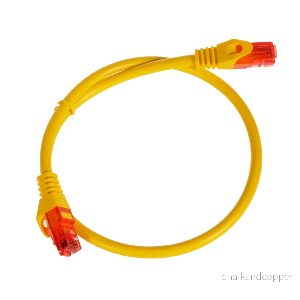 LAN nätverkskabel pr. ethernet RJ45 UTP cat6 0.5m Maclean MCTV-300 Y - Bild 2