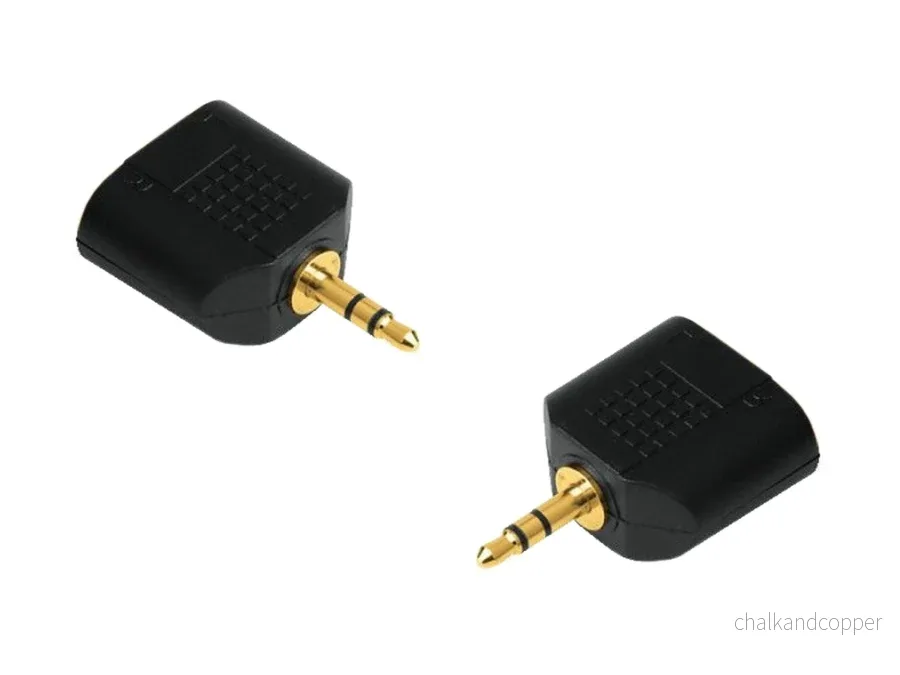 3,5 mm jackplugg / 3,5 mm jackuttag splitter NH552 guld