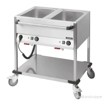 Bain-Marie – Vagn med hjul – 2 X GN 1/1