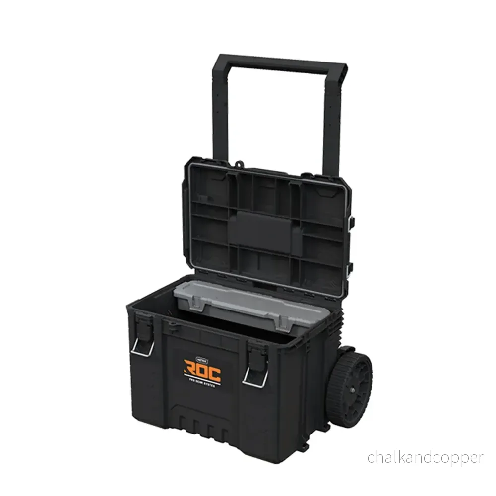 Set med 3 verktygslådor Keter ROC Pro Gear 2.0, total volym 110 liter, skyddsklass IP65, avtagbart teleskophandtag, kan låsas med hänglås, 256982 - Bild 3