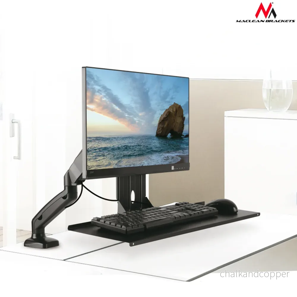 Maclean MC-756 Keyboard Mouse Tray Monitor Mount Bracket Holder VESA Standard Montering - Bild 2