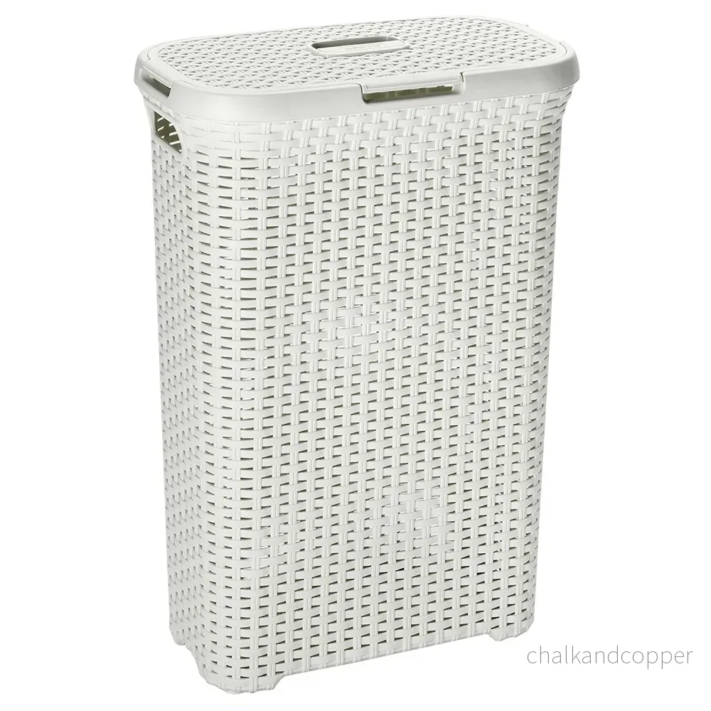 Curver tvättkorg, genombruten design, 40 liter, kräm, Natural Style