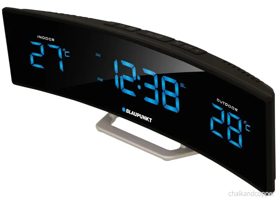 Blaupunkt CR12BK väckarklocka Radio RM LCD-display Temperaturgivare Snooze-funktion - Bild 2