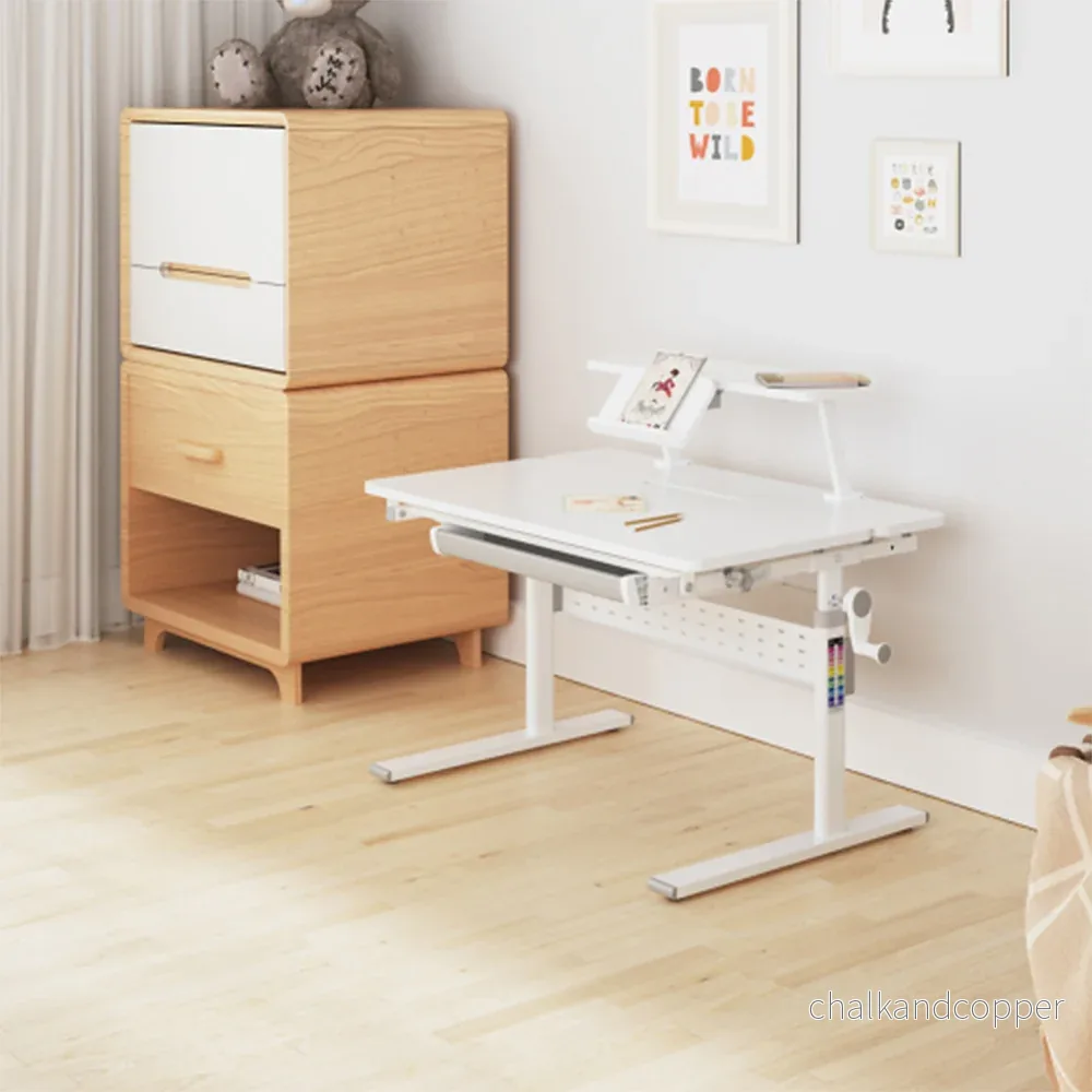 Ergo Office barnbord, höjdjusterbart, grått, max 40kg,900x600mm, ER-483 - Bild 2