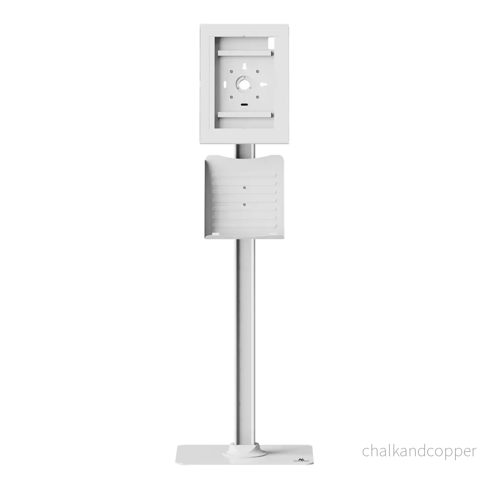 Maclean-hållare för surfplatta, med lås, 12,4–13 tum, iPad Air/Pro, Samsung Tab S10+/S9+/S8+/S7+, 257 × 350 × 22 mm, MC-924 W - Bild 2