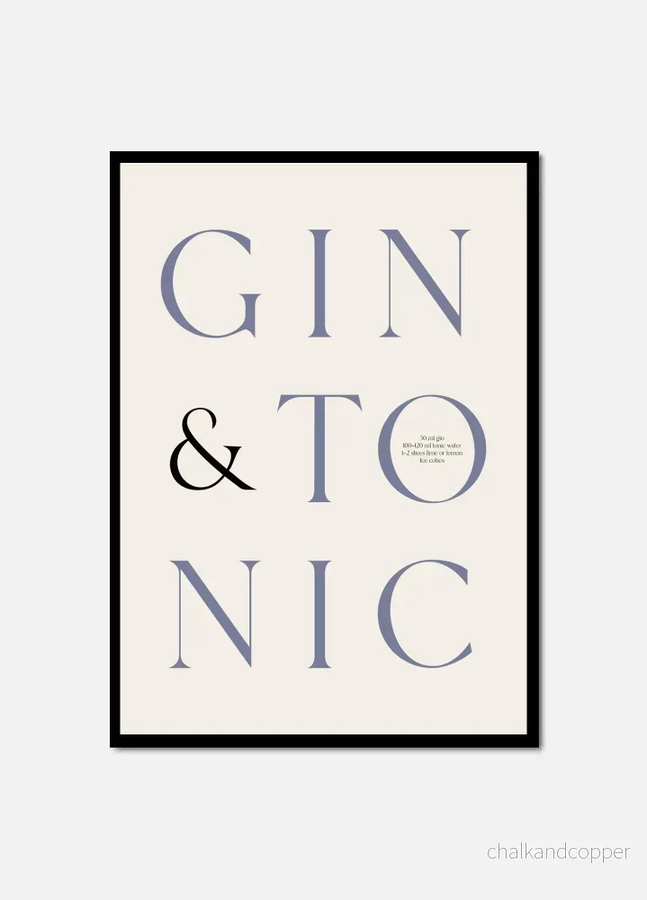 Gin & Tonic poster Gin & Tonic poster