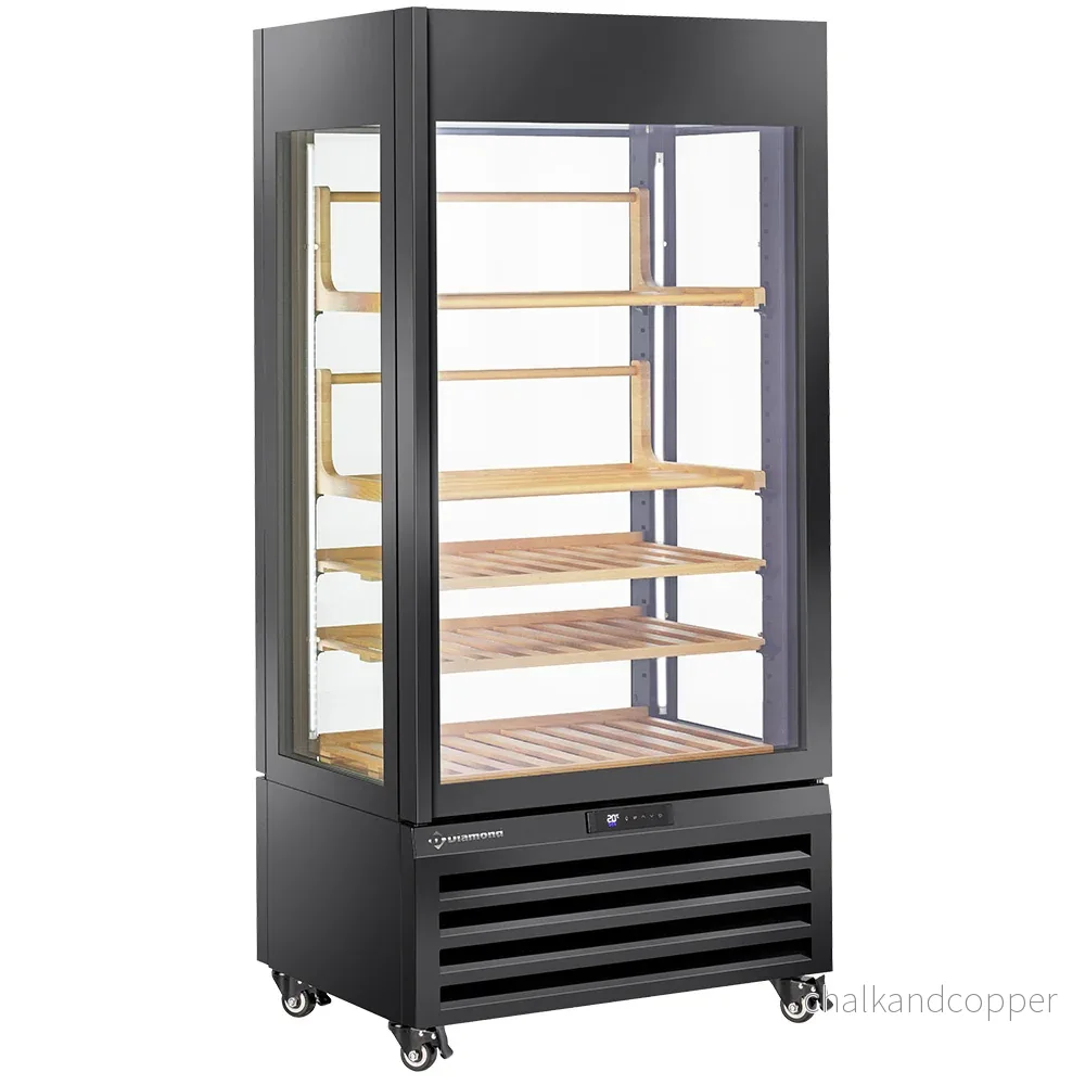 Helglasad skylt” 600 Lt., 1 plan + 4 hyllor, ventilerad – VIN – SVART Helglasad skylt” 600 Lt., 1 plan + 4 hyllor, ventilerad – VIN – SVART