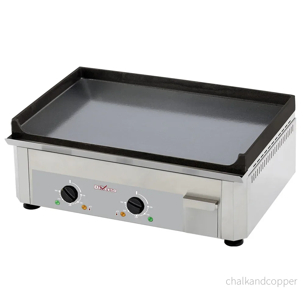 Elektrisk grillplatta, dubbel, emaljerad Elektrisk grillplatta, dubbel, emaljerad