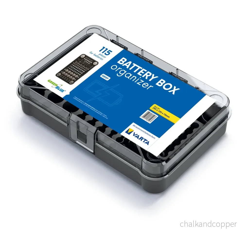 GreenBlue Varta Box GB189 batteriorganiserare + 22x Varta Industrial AA-batterier + 25x Varta Industrial AAA-batterier - Bild 2