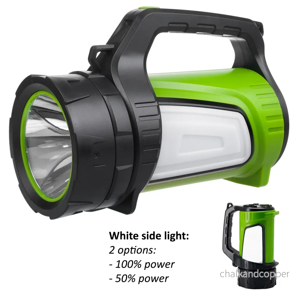 Maclean MCE345 3in1 Uppladdningsbar LED-Ficklampa Sök Ljus Handhållen Powerbank Funktion 3 Lägen 5W XM-L-T6 Kallvit 6500K 3,7V 3x18650 4500mAh v - Bild 2