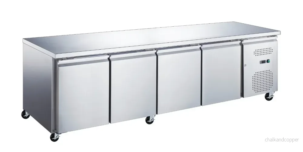 Frysbord - 553 liter - 223 cm - 4 dörrar