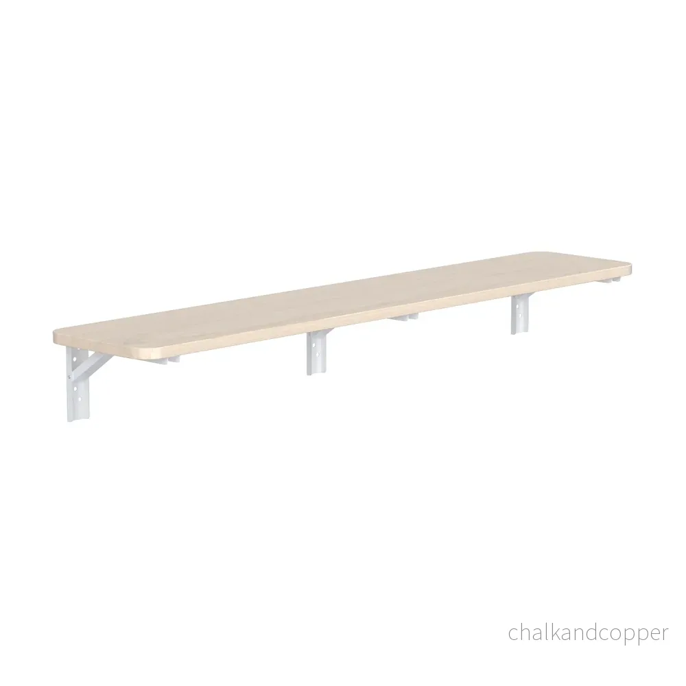 Fällbart hyllplan/skiva Maclean, ljus träfärg, 100x20 cm, max.50 kg, MC-129 WD - Bild 3