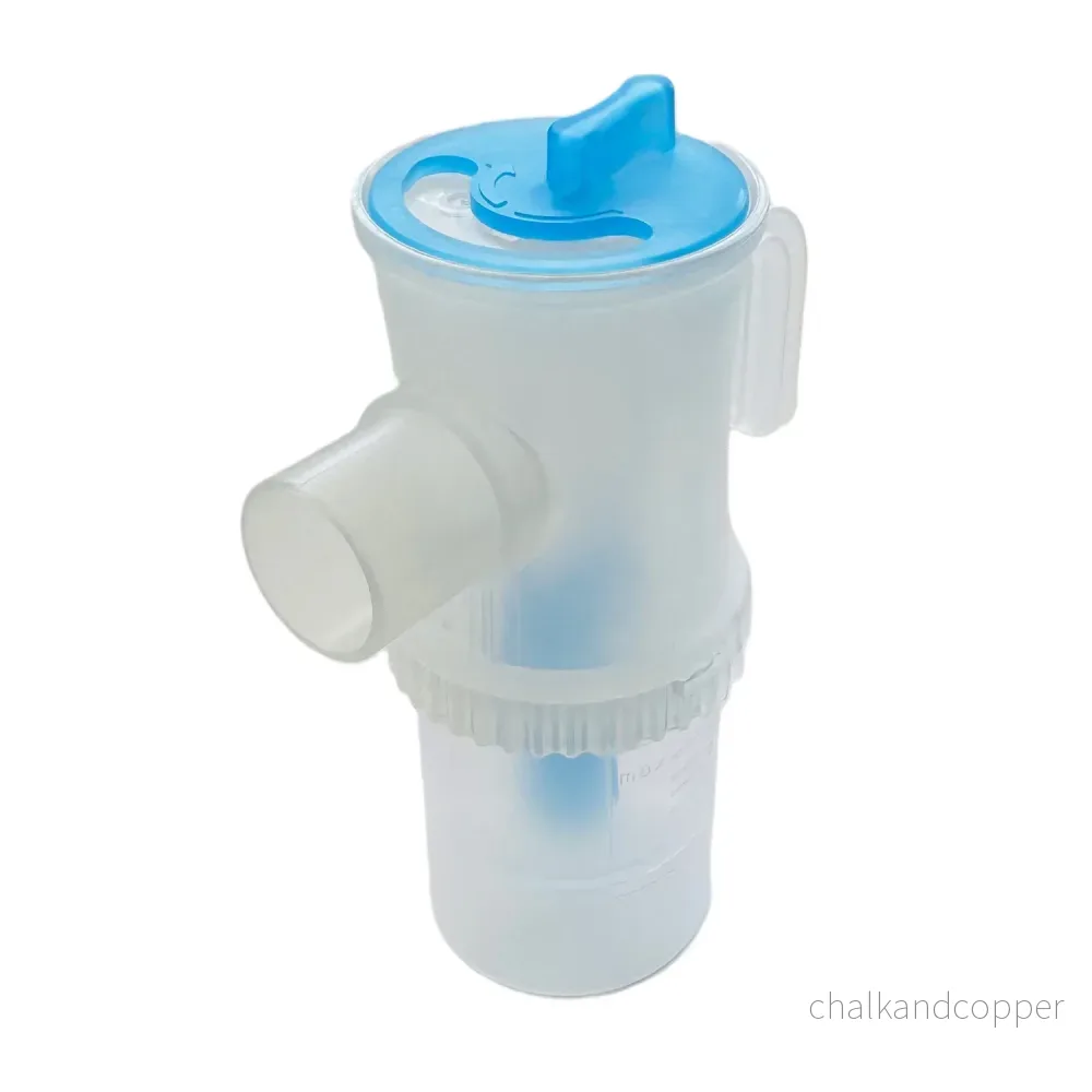 Tillbehörssats för inhalation/nebulisering Omnibus, stor 12 ml nebulisator, blå färg, 5 reservfilter, hastighetsreglering - Bild 3