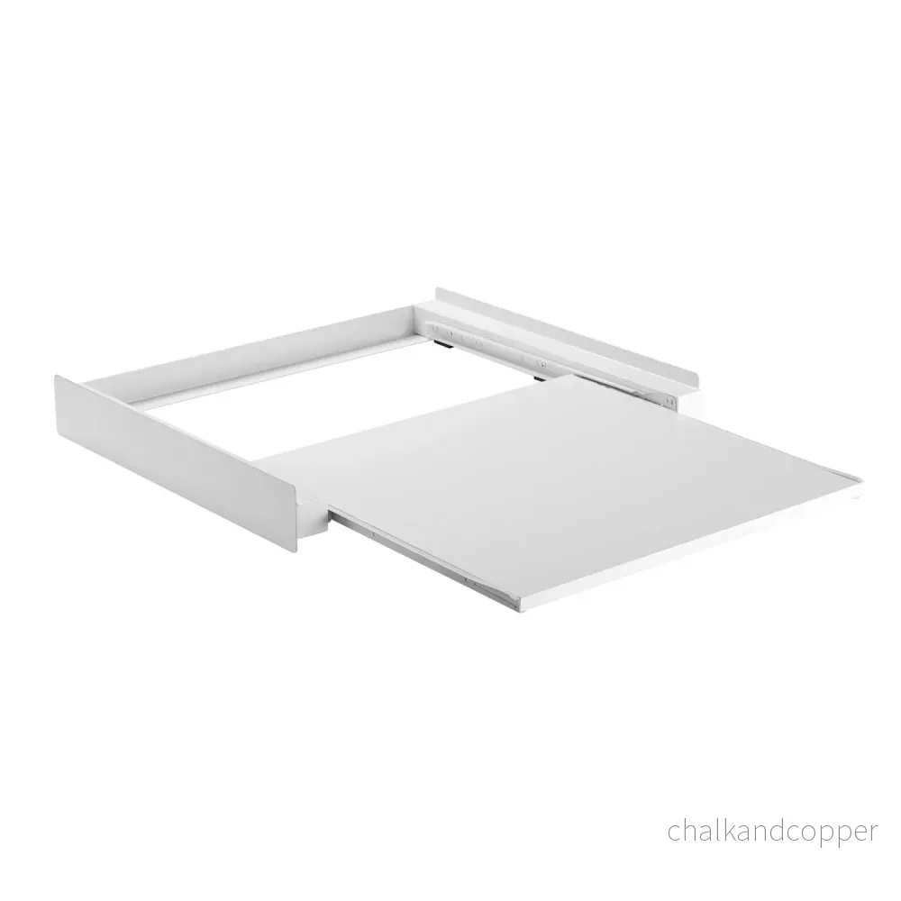Maclean MC-890 Universal Anslutningsram Med Utdragsplatta För 60x53 cm Tvättmaskiner Eller Torktumlare Platssparande Mellanram Upp Till 60kg - Bild 2