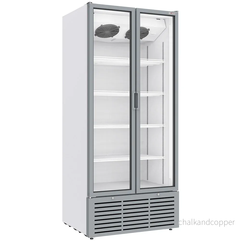 Dryckesdisplay positiv ventilerad, 804 liter, 2 gångjärnsdörrar, VIT Dryckesdisplay positiv ventilerad, 804 liter, 2 gångjärnsdörrar, VIT