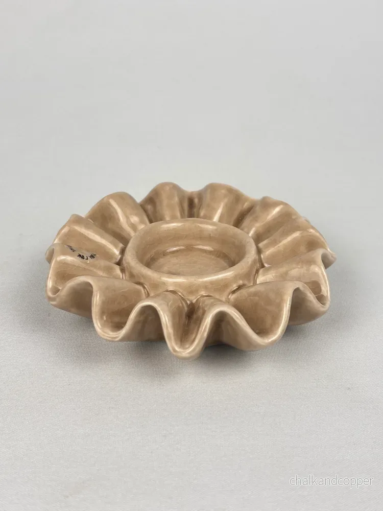 Ljuslykta för värmeljus beige