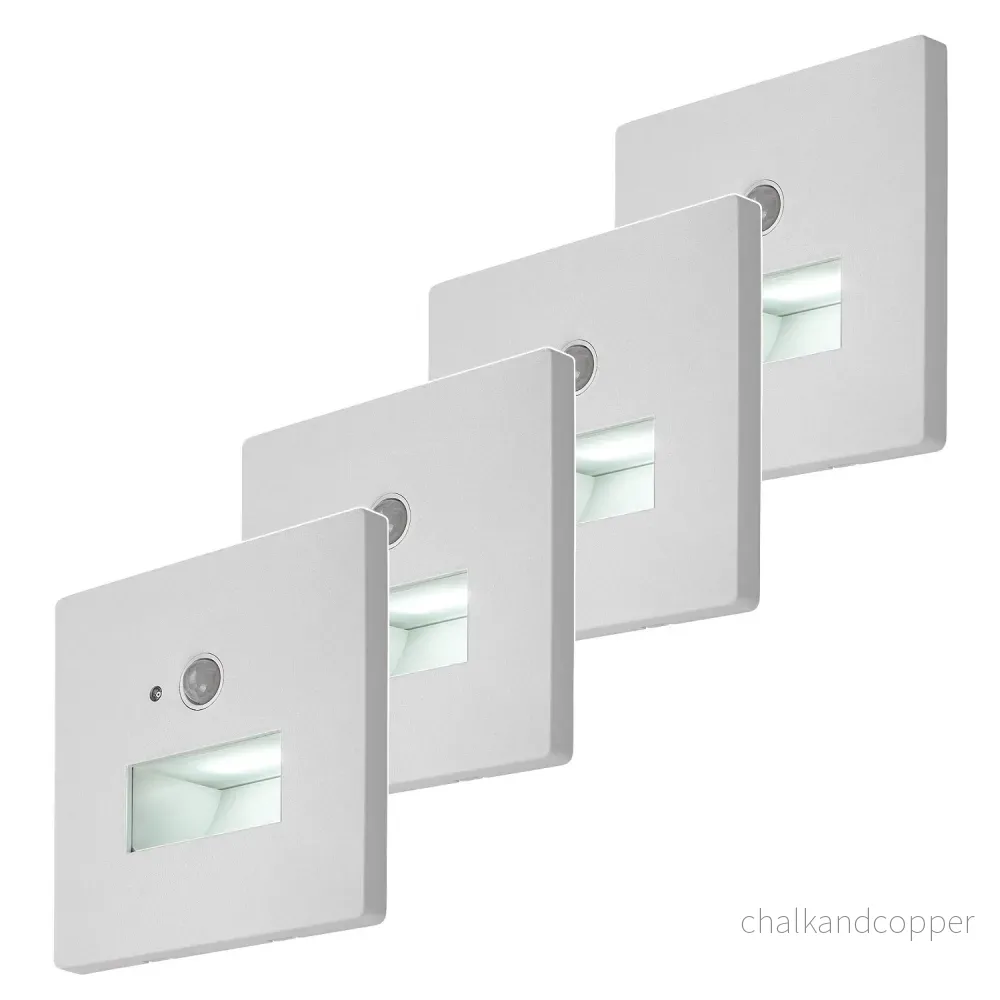 Lunca LED-lampa 1 W IP20 vit 3000, 4500, 6500 K rörelsesensor, ljussensor, 77198, 4 stycken