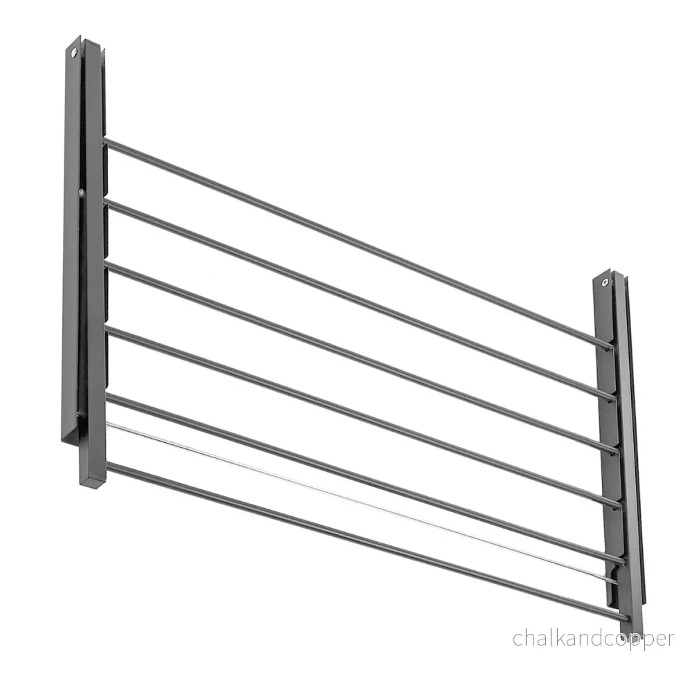 Majka Väggmonterad tvättmaskin Väggmonterad torkställning (100cm, Silver) - Bild 2
