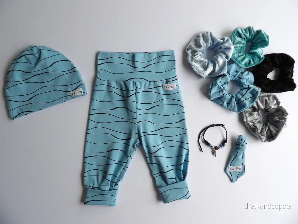 Storlek 56, Whale Song – Handgjort babyset, OEKO-TEX®-certifierade tyger
