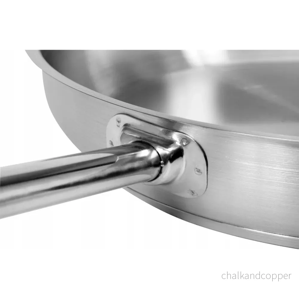 Professionell stekpanna från Yato Gastro, passar alla typer av spisar, i rostfritt stål, diameter 20 cm, volym 1,3 l, diskmaskinssäker, YG-00100 - Bild 2