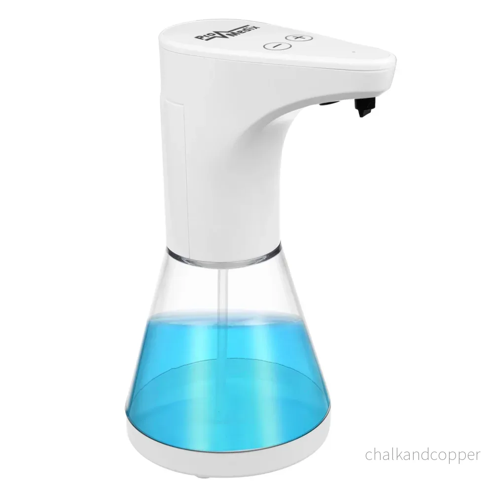 Promedix automatisk dispenser, dispenserbehållare för flytande tvål, desinfektionsvätskor, 480 ml, 4xAA PR-530 + 4x Varta Industrial LR6/AA R-06 batterier - Bild 2