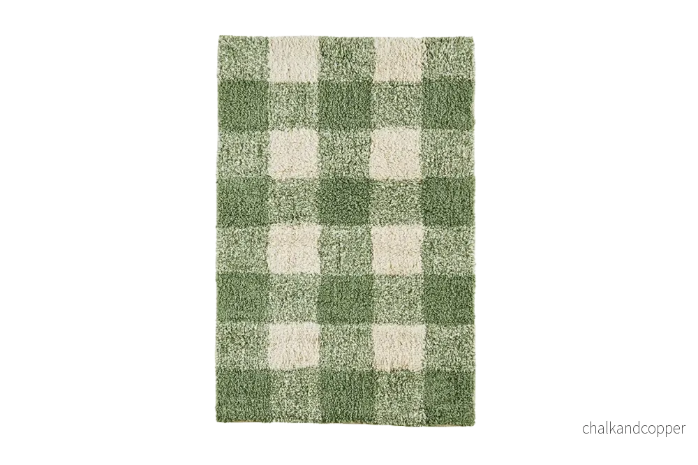 Rutig tuftad badrumsmatta 60 x 90 cm