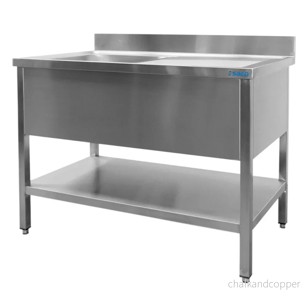 SARO Handfat med 1 handfat, vänster – 600 mm djup, 1800 mm