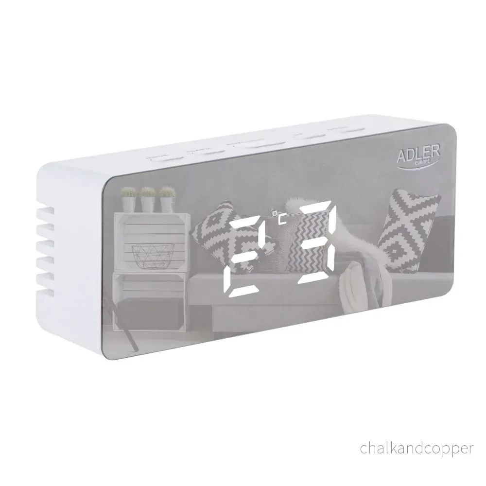 Väckarklocka med LED-display och termometer Adler AD 1189 W - Bild 2