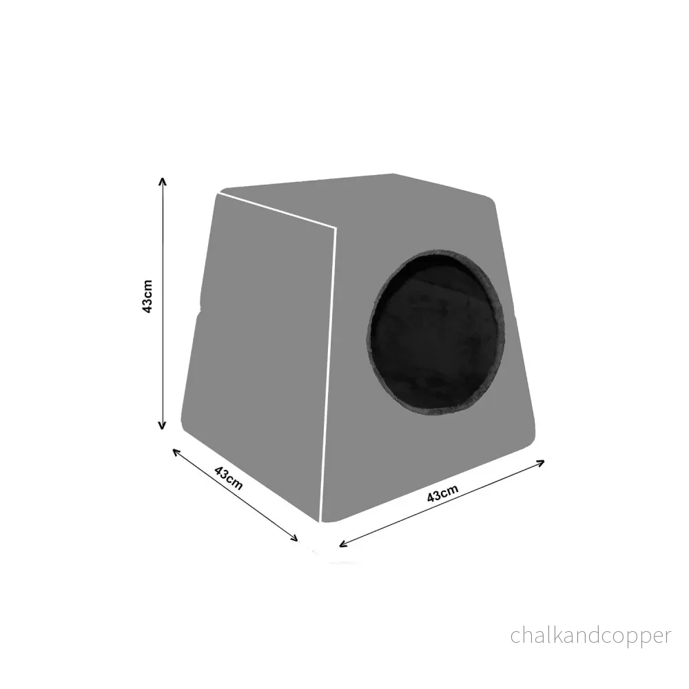 Universell 2-i-1 hund- och kattkoja - Alba storlek M 43cmx43cm - Bild 3
