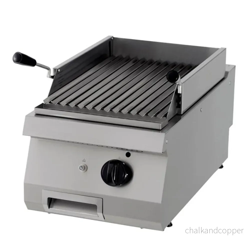 Premium lavastengrill - Enkel enhet - 90 cm djup - Gas