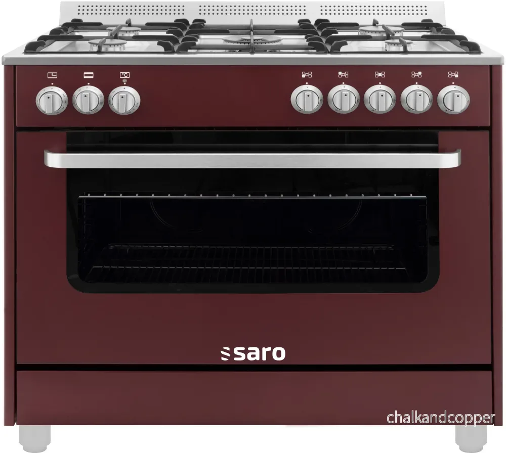 SARO Multifunktionsspis gas/el modell TS95C61LVI vinröd SARO Multifunktionsspis gas/el modell TS95C61LVI vinröd