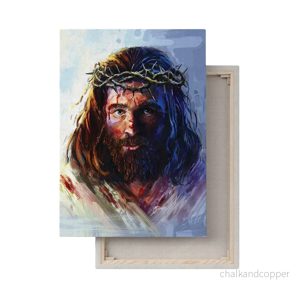 Canvas målning Jesus Kristus i törnekronan 50x70cm