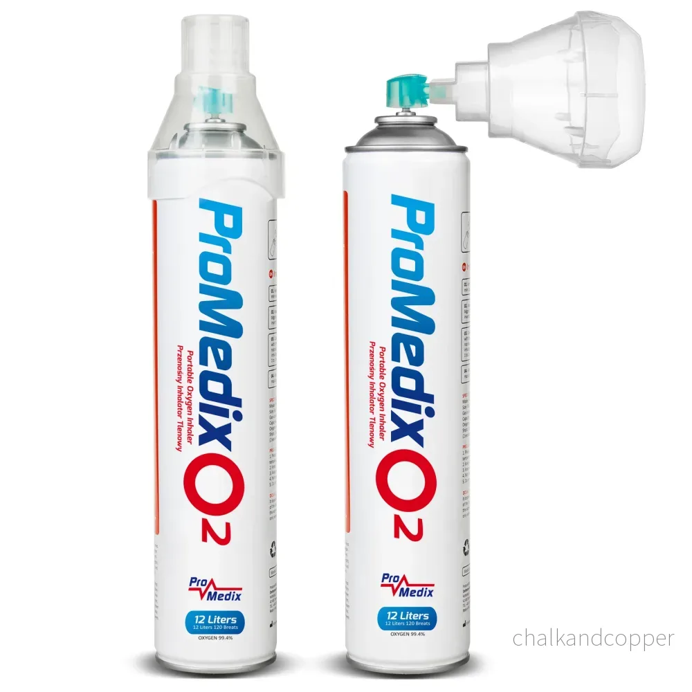 9x Promedix 12L bärbar 99,4% syrgasinhalator på burk, PR-994 - Bild 2