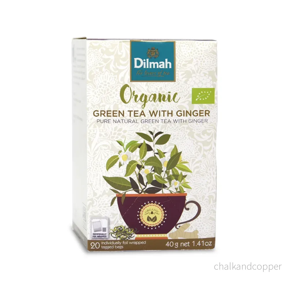 Dilmah Organic Ingefära Grönt Te 20 påsar