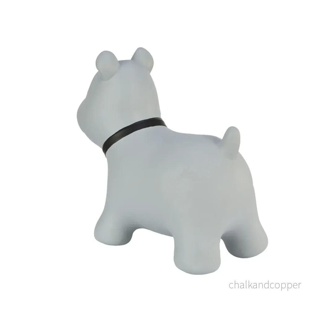 TOOTINY RUBBER JUMP grå hoppande hund uppblåsbar leksak för barn - Bild 2