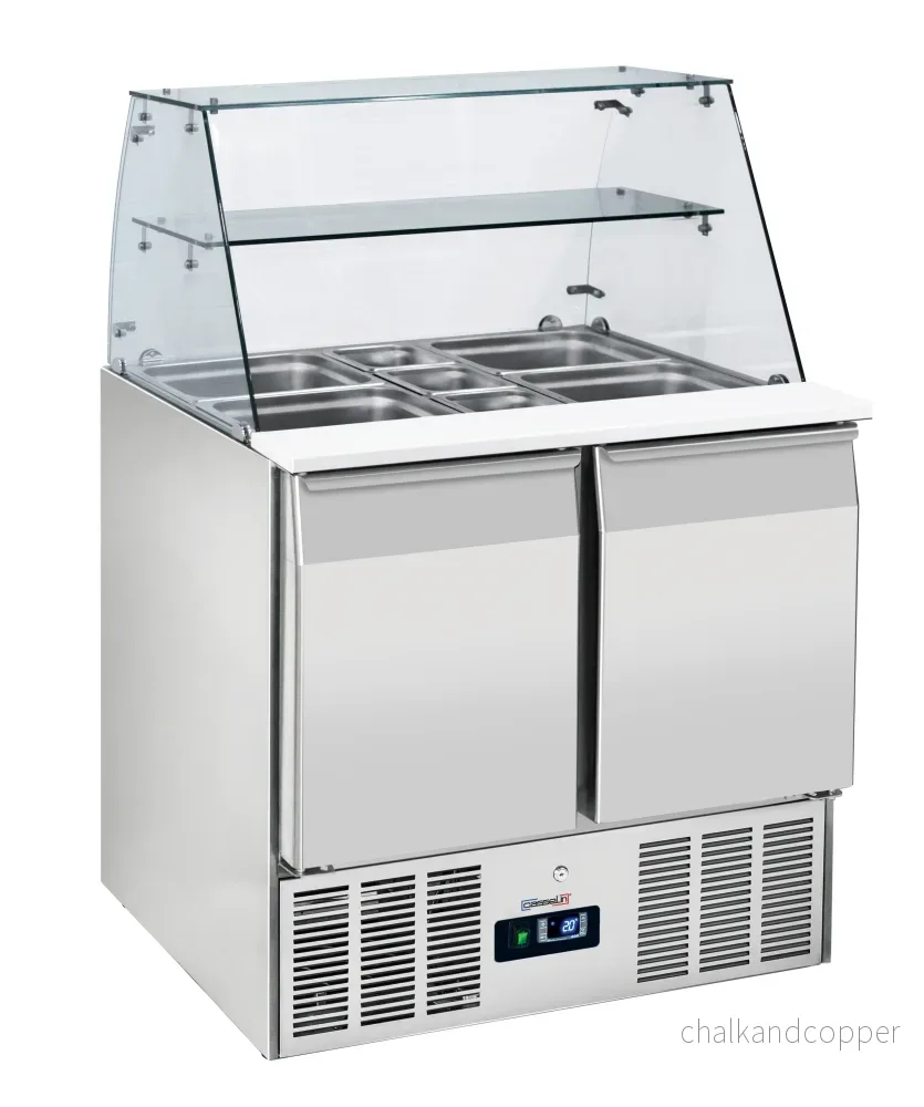 Saladette med glasdisplay 2 dörrar GN 1/1 Saladette med glasdisplay 2 dörrar GN 1/1